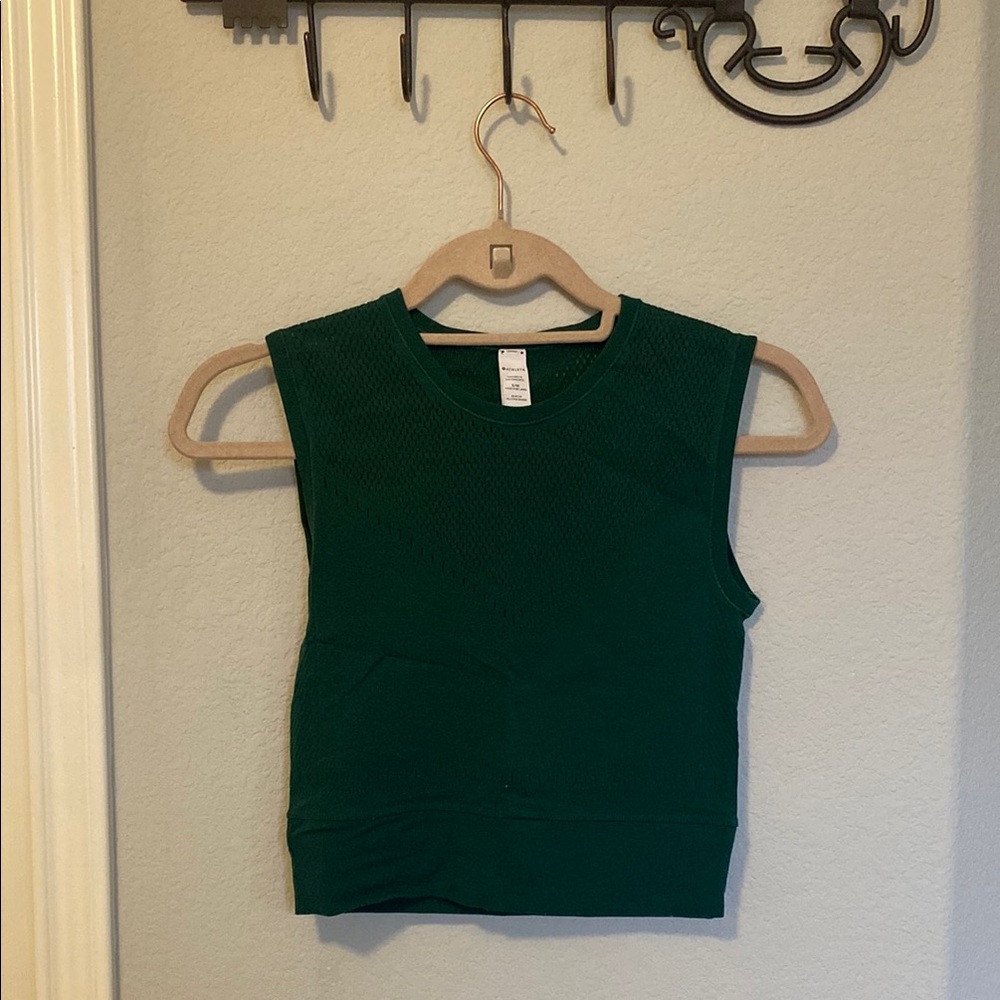 Athleta: Green Sleeveless Women's Top (cropped)
